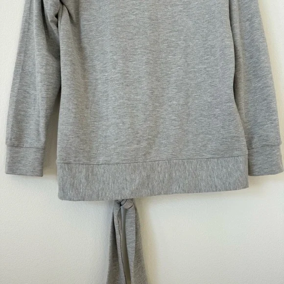 Caslon Heather Gray Crew Neck Sweater with Side Tie XS - Picture 7 of 11